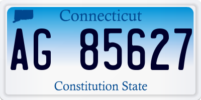 CT license plate AG85627