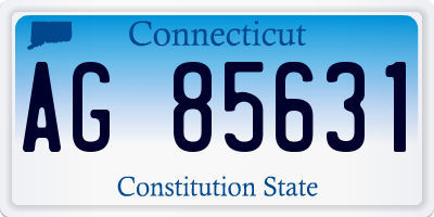 CT license plate AG85631