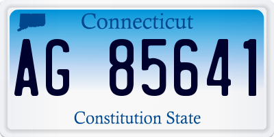CT license plate AG85641