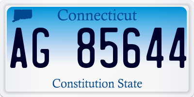 CT license plate AG85644