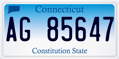 CT license plate AG85647