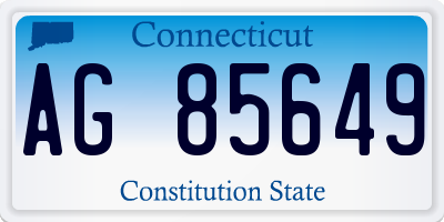 CT license plate AG85649