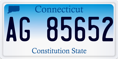CT license plate AG85652