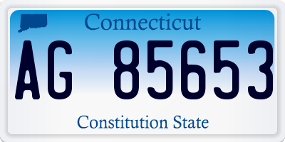 CT license plate AG85653