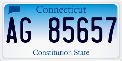 CT license plate AG85657