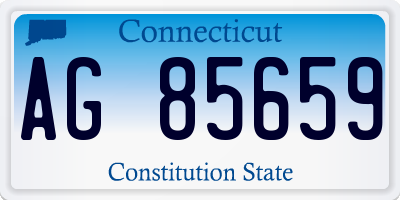 CT license plate AG85659