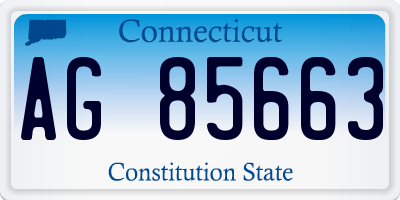 CT license plate AG85663