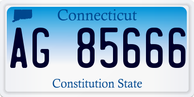 CT license plate AG85666