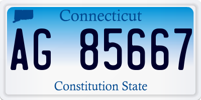 CT license plate AG85667
