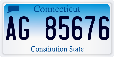 CT license plate AG85676