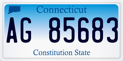 CT license plate AG85683