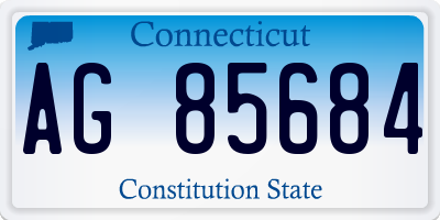 CT license plate AG85684