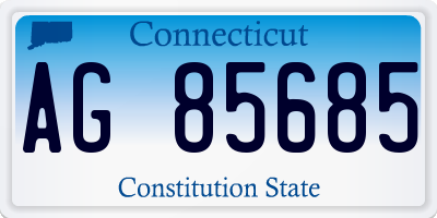 CT license plate AG85685