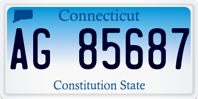 CT license plate AG85687
