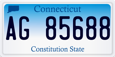 CT license plate AG85688