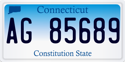 CT license plate AG85689