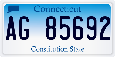 CT license plate AG85692