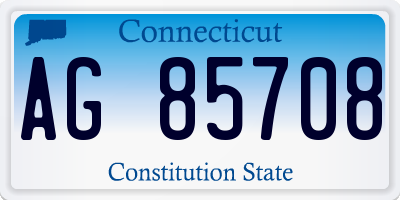 CT license plate AG85708