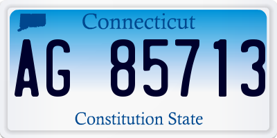 CT license plate AG85713