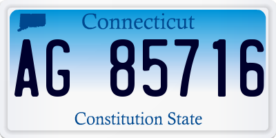 CT license plate AG85716