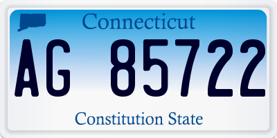 CT license plate AG85722