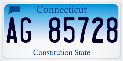 CT license plate AG85728