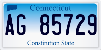 CT license plate AG85729