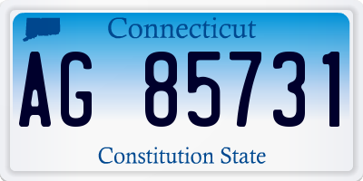 CT license plate AG85731