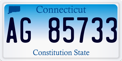 CT license plate AG85733