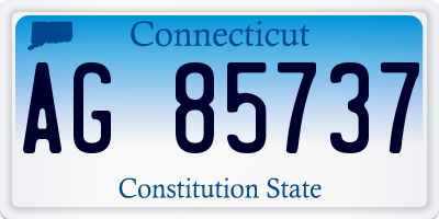 CT license plate AG85737