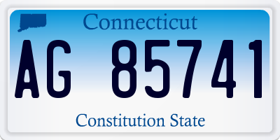 CT license plate AG85741