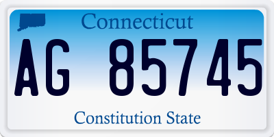 CT license plate AG85745