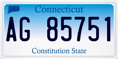 CT license plate AG85751