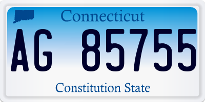 CT license plate AG85755