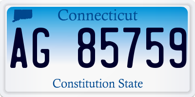 CT license plate AG85759