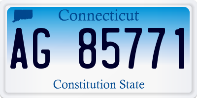 CT license plate AG85771
