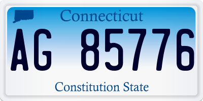 CT license plate AG85776