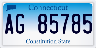 CT license plate AG85785