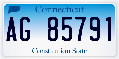 CT license plate AG85791