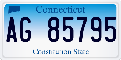 CT license plate AG85795
