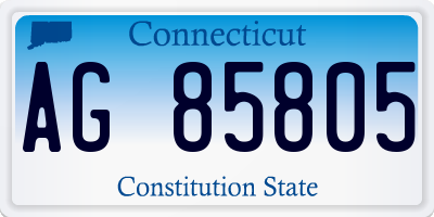 CT license plate AG85805