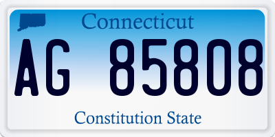 CT license plate AG85808