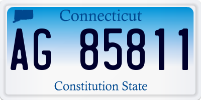 CT license plate AG85811