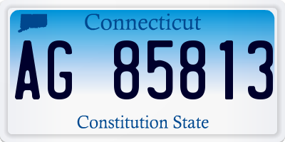 CT license plate AG85813