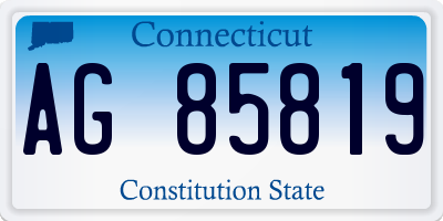 CT license plate AG85819
