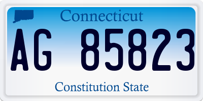 CT license plate AG85823
