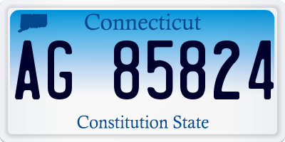 CT license plate AG85824