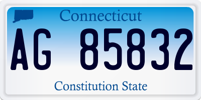 CT license plate AG85832