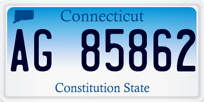 CT license plate AG85862