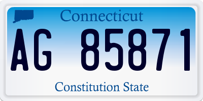 CT license plate AG85871